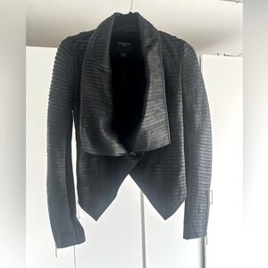 GORGEOUS and CHIC Black Leather Jacket Marciano by Guess.
